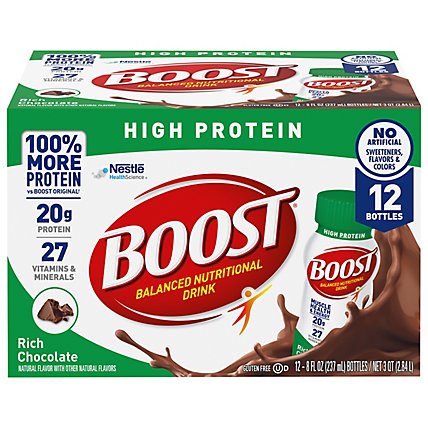 BOOST High Protein Nutritional Drink Rich Chocolate - 12-8 Fl. Oz. - Image 3