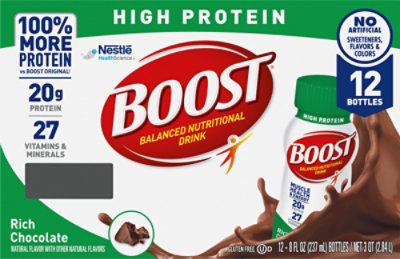 BOOST High Protein Nutritional Drink Rich Chocolate - 12-8 Fl. Oz. - Image 6