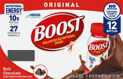 BOOST Original Nutritional Drink Rich Chocolate - 12-8 Fl. Oz. - Image 6