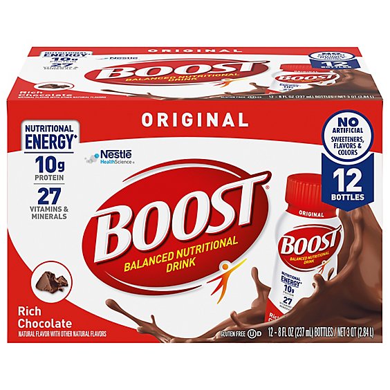 BOOST Original Nutritional Drink Rich Chocolate - 12-8 Fl. Oz.