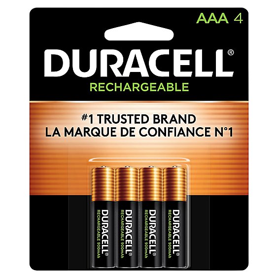 Duracell Battery Rechargeable AAA - 4 Count