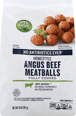 Open Nature Meatballs Homestyle Angus Beef - 14 Oz - Image 2