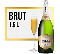 Korbel Brut California Champagne Sparkling Wine 24 Proof Bottle - 1.5 Liter