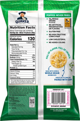 Quaker Popped Rice Crisps Gluten Free Sour Cream & Onion - 3.03 Oz - Image 6