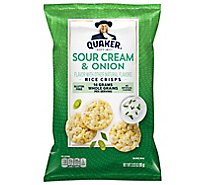 Quaker Popped Rice Crisps Gluten Free Sour Cream & Onion - 3.03 Oz