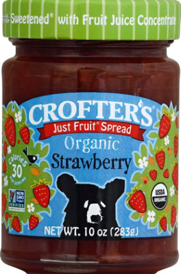 Crofters Just Fruit Spread Organic Strawberry - 10 Oz - Image 2