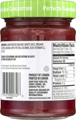 Crofters Just Fruit Spread Organic Raspberry - 10 Oz - Image 2