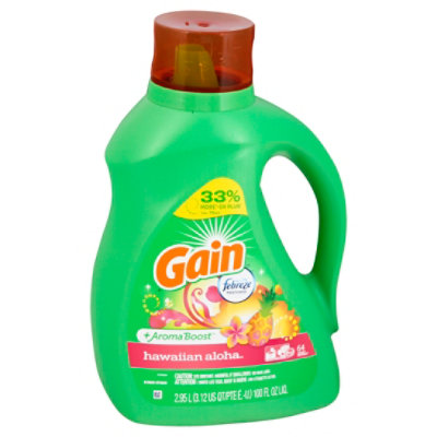 Gain Plus Aroma Boost Laundry Detergent Liquid With Febreeze Hawaiian Aloha - 100 Fl. Oz.