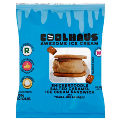 CoolHaus Ice Cream Sandwich Snickerdoodle & Salted Caramel - 5.2 Oz