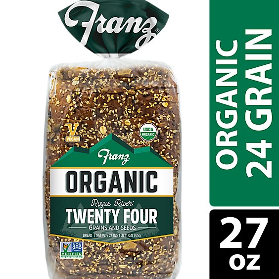 Franz Organic Sandwich Bread Rogue River Twenty Four Grain - 27 Oz