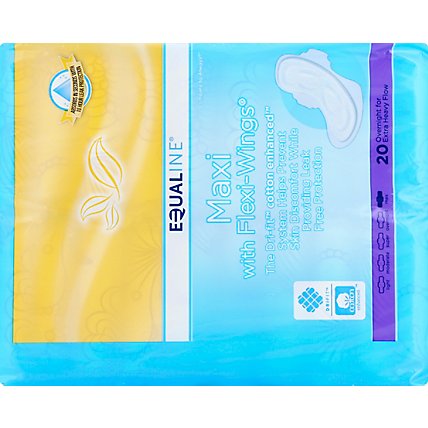 Signature Care Extra Heavy Flow Overnight Absorbency With Flexi Wings Maxi Pads - 20 Count - Image 5