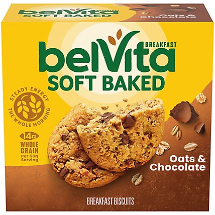 belVita Breakfast Biscuits Soft Baked Oats & Chocolate - 5-1.76 Oz - Image 1