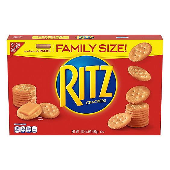 RITZ Crackers Family Size 6 Count - 4.6 Oz