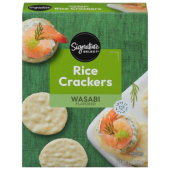 Signature SELECT Crackers Rice Wasabi  - 3.5 Oz
