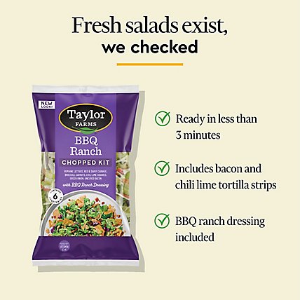 Taylor Farms BBQ Ranch Chopped Salad Kit Bag - 13.3 Oz - Image 4
