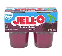 Jell-O Black Cherry Sugar Free Ready to Eat Jello Cups Gelatin Snack Cups - 4 Count
