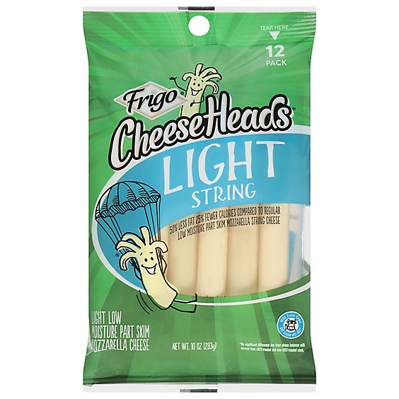 Frigo Cheese Heads Cheese Light String 12 Pack - 10 Oz