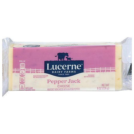 Lucerne Cheese Pepper Jack - 8 Oz
