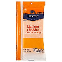 Lucerne Cheese Sliced Cheddar Medium - 20 Oz - Image 1