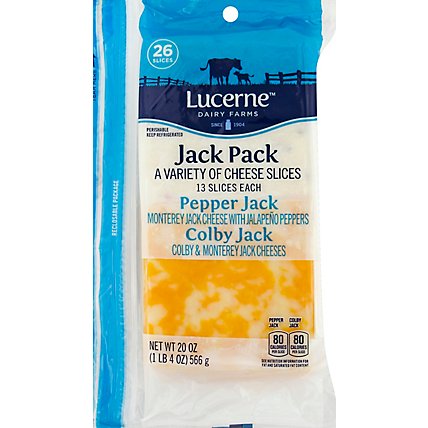 Lucerne Cheese Sliced Pepper Jack & Colby Jack - 20 Oz - Image 2