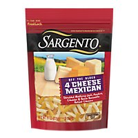 Sargento Off the Block Cheese Shredded Traditional Cut 4 Cheese Mexican - 8 Oz - Image 3