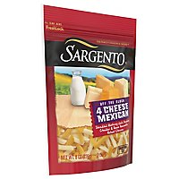 Sargento Off the Block Cheese Shredded Traditional Cut 4 Cheese Mexican - 8 Oz - Image 2