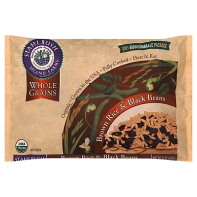 Stahlbush Island Farms Brown Rice & Black Beans Organic Fully Cooked - 16 Oz