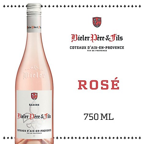 Bieler Pere & Fils Sabine Rose Wine Bottle - 750 Ml