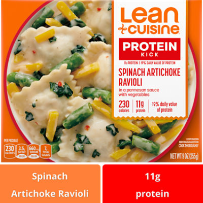 LEAN CUISINE Protein Kick Spinach Artichoke Ravioli - 9 Oz - Image 1