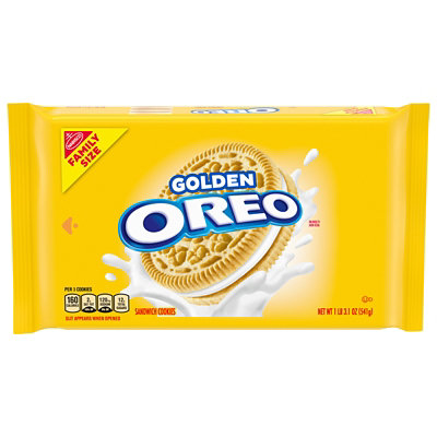 OREO Sandwich Cookies Golden Family Size - 19.1 Oz