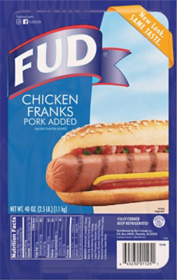 Fud Chicken And Pork Franks - 40 Oz - Image 2