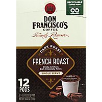 Don Franciscos Coffee Family Reserve Coffee Single Serve Dark Roast French Roast - 12-0.33 Oz - Image 2