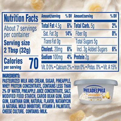 Philadelphia Pineapple Cream Cheese Spread - 7.5 Oz - Image 4