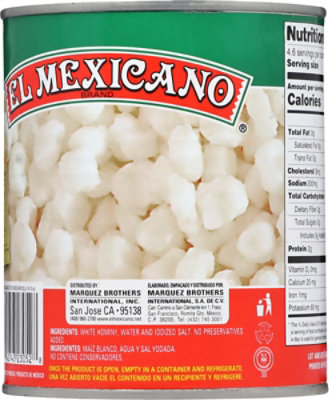 El Mexicano Hominy White Can - 29 Oz - Image 6