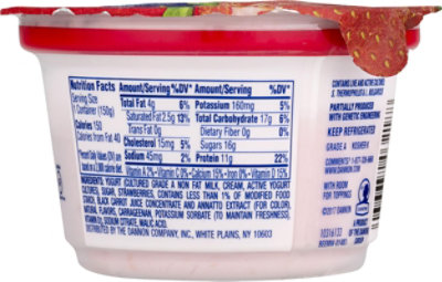 Oikos Whole Milk Strawberry Greek Yogurt - 5.3 Oz - Image 2