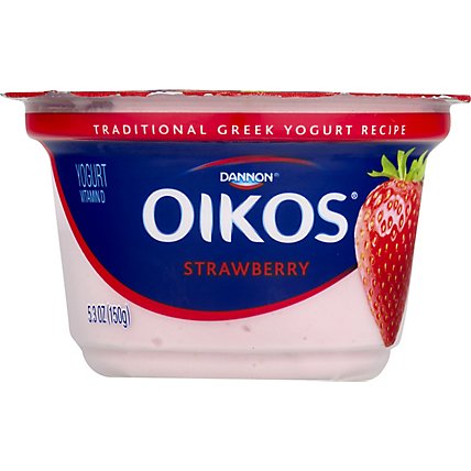 Oikos Greek Yogurt Blended Strawberry - 5.3 Oz - Image 1