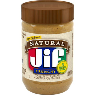 Jif Natural Peanut Butter Crunchy - 16 Oz - Image 2
