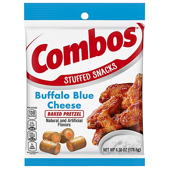 COMBOS Baked Snacks Pretzel Buffalo Blue Cheese Bag - 6.3 Oz