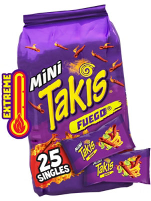Takis Fuego Hot Chili Pepper & Lime Rolled Tortilla Chips - 25 - 1.2 Oz
