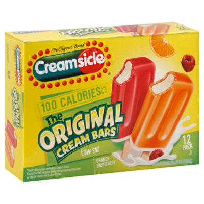 Creamsicle Cream Bars Original Low Fat Orange Raspberry - 12-2.5 Fl. Oz. -  Jewel-Osco