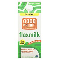Good Karma Flaxmilk Unsweetened - Half Gallon - Image 3