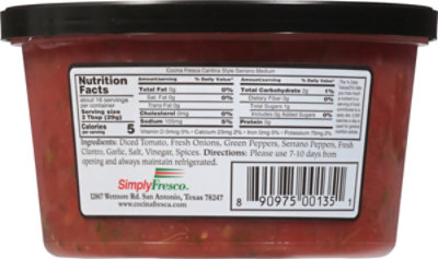 Cocina Fresca Cantina Style Salsa Medium - 16 Oz - Image 6