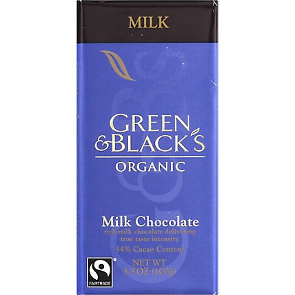 Green & Blacks Organic Milk Chocolate - 3.5 Oz - Image 1