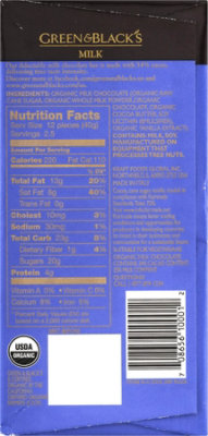 Green & Blacks Organic Milk Chocolate - 3.5 Oz - Image 2
