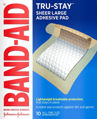 BAND-AID Adhesive Pads Large - 10 Count - Image 2