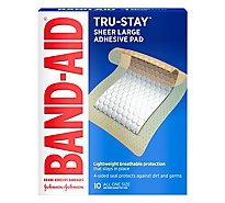 BAND-AID Adhesive Pads Large - 10 Count