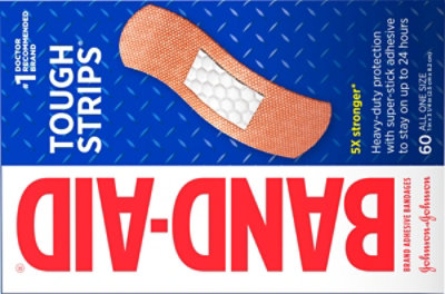 BAND-AID Brand Adhesive Bandages Tough Strips All One Size - 60 Count - Image 7
