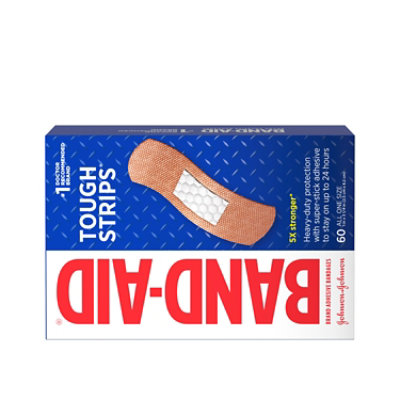 BAND-AID Brand Adhesive Bandages Tough Strips All One Size - 60 Count - Image 5