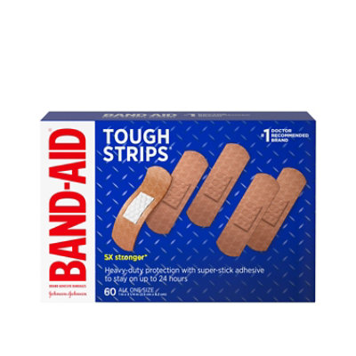BAND-AID Brand Adhesive Bandages Tough Strips All One Size - 60 Count