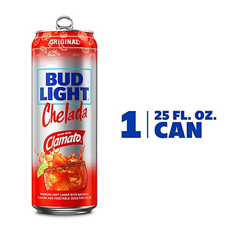 Bud Light & Clamato Beer Can Chelada - 25 Fl. Oz.